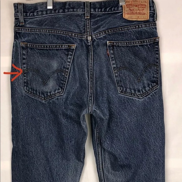 VTG Levis 505 Blue Jeans Size 34x32 Inseam 31 in - Picture 3 of 9